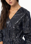 Tiffosi Jenny Sequin Playsuit, Navy