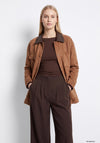 Tiffosi Saori Faux Suede Coat, Tan