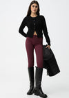 Tiffosi One Size Double Up Skinny Jeans, Wine