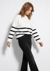 Tiffosi Oversized Striped Jumper, White