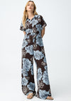 Tiffosi Nicotina Floral Jumpsuit, Brown & Blue