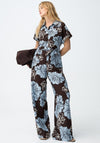 Tiffosi Nicotina Floral Jumpsuit, Brown & Blue