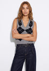 Tiffosi Argyle Pattern Knitted Vest, Grey Multi