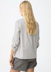 Tiffosi Rixie Striped Frill Neck Shirt, White