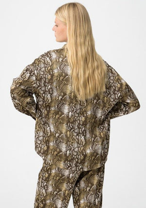 Tiffosi Dalini Snake Print Blouse, Green