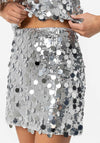 Tiffosi Paco Sequin Mini Skirt, Silver