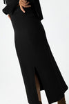 Tiffosi Kyri Knit Slit Detail Skirt, Black