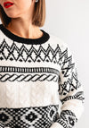 Tiffosi Clete Fairisle Knit Jumper, Cream