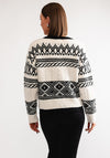 Tiffosi Clete Fairisle Knit Jumper, Cream