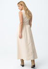Tiffosi Womens Fuji Contrast Striped Maxi Dress, Beige