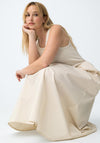 Tiffosi Womens Fuji Contrast Striped Maxi Dress, Beige