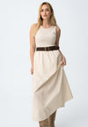Tiffosi Womens Fuji Contrast Striped Maxi Dress, Beige