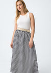Tiffosi Womens Fuji Contrast Striped Maxi Dress, Navy