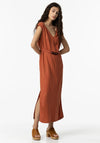 Tiffosi Menara Belted Midi Dress, Orange