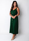 Tiffosi Shara Button Front Midi Dress, Green
