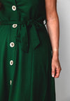 Tiffosi Shara Button Front Midi Dress, Green