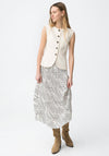 Tiffosi Finca Waistcoat Pleated Dress, Cream