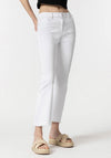 Tiffosi Womens Megan Cropped Flare Jeans, White