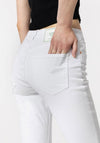 Tiffosi Womens Megan Cropped Flare Jeans, White