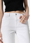 Tiffosi Womens Megan Cropped Flare Jeans, White