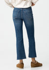 Tiffosi Womens Megan Cropped Flare Jeans, Medium Blue