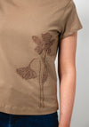 Tiffosi Lyon Beaded Flower T-Shirt, Brown