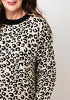 Tiffosi Midge Leopard Knit Jumper, Beige