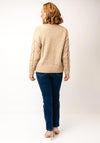 Tiffosi Chunky Knit Polo Neck Jumper, Beige