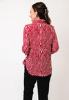 Tiffosi Animal Print Blouse, Red