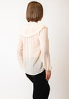 Tiffosi Dylan Dimple Sheer Blouse, Cream
