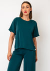 Tiffosi Button Embellished Relaxed Top, Green