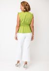 Tiffosi V-Neck Sleeveless Blouse, Green