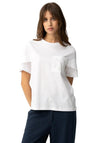 Tiffosi Bead Detail Short Sleeve T-Shirt, White
