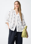Tiffosi Embroidered Floral Print, White Multi