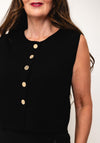 Tiffosi Hallow Stretch Knit Waistcoat, Black