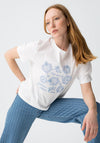 Tiffosi Graphic Print With Bead Detail T-Shirt, White