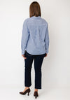Tiffosi Button Up Striped Shirt, Blue and White