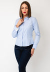 Tiffosi Button Up Cotton-blend Shirt, Blue