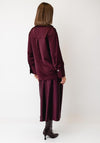 Tiffosi Pelota Jacquard Satin Blouse, Wine