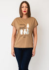 Tiffosi Graphic Print Cotton T-Shirt, Beige Multi