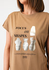 Tiffosi Graphic Print Cotton T-Shirt, Beige Multi