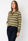 Tiffosi Stripped Long Sleeve Sweatshirt, Green