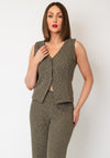 Tiffosi Button Up Sleeveless Vest, Green Multi