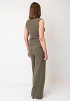 Tiffosi Button Up Sleeveless Vest, Green Multi