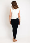 Serafina Collection One Size Floral Sequin Sweater Vest, White