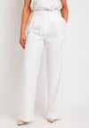 Tiffosi Margot Pleat Waist Wide Leg Trouser, White