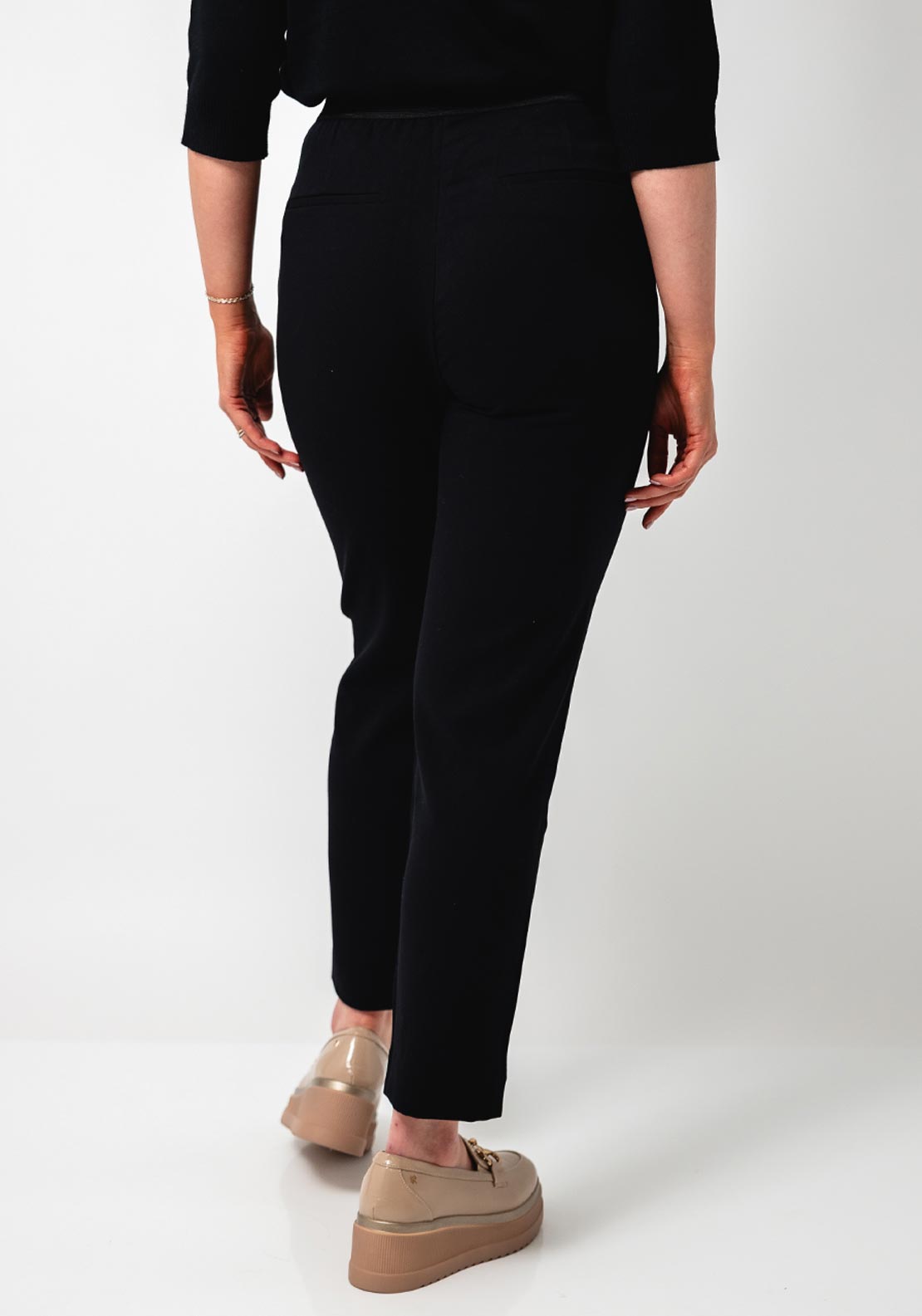 Tiffosi Violeta Straight Leg Trousers, Black