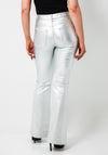 Tiffosi Zoe Metallic Flare Jeans, Silver