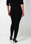 Tiffosi Bono Button Front Skinny Trousers, Black