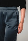 Tiffosi Bezel Satin Wide Leg Trousers, Grey